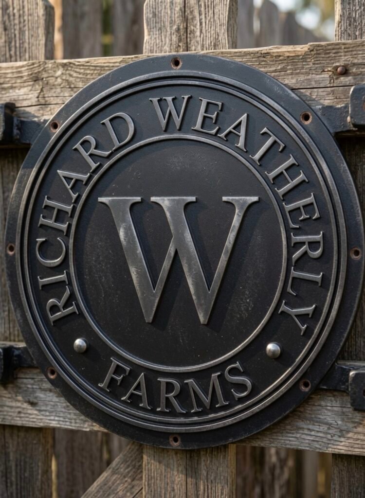 Richard Weatherly Farms Logo Metal